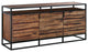 Industrial Rustic Sideboard, Acacia Wood Frame With Floating Top & Ample Storage