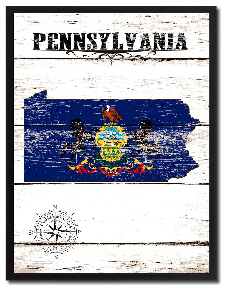 Pennsylvania State Flag Canvas, 22"x29"