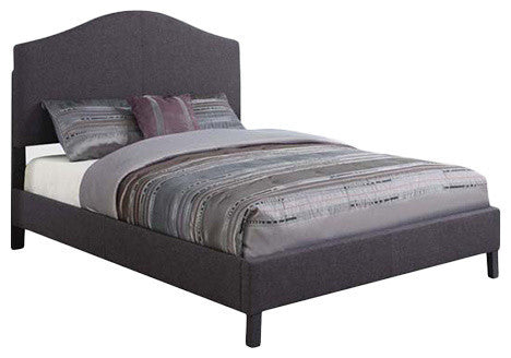 Clyde Queen Bed Gray Linen