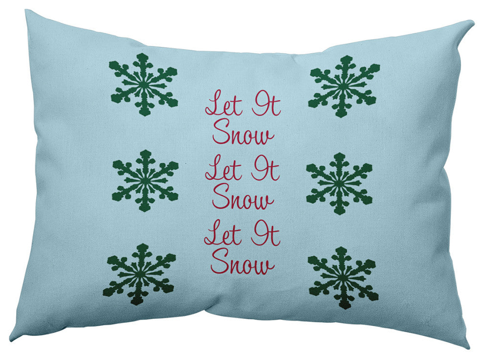 Let It Snow Accent Pillow, Omar, 14"x20"