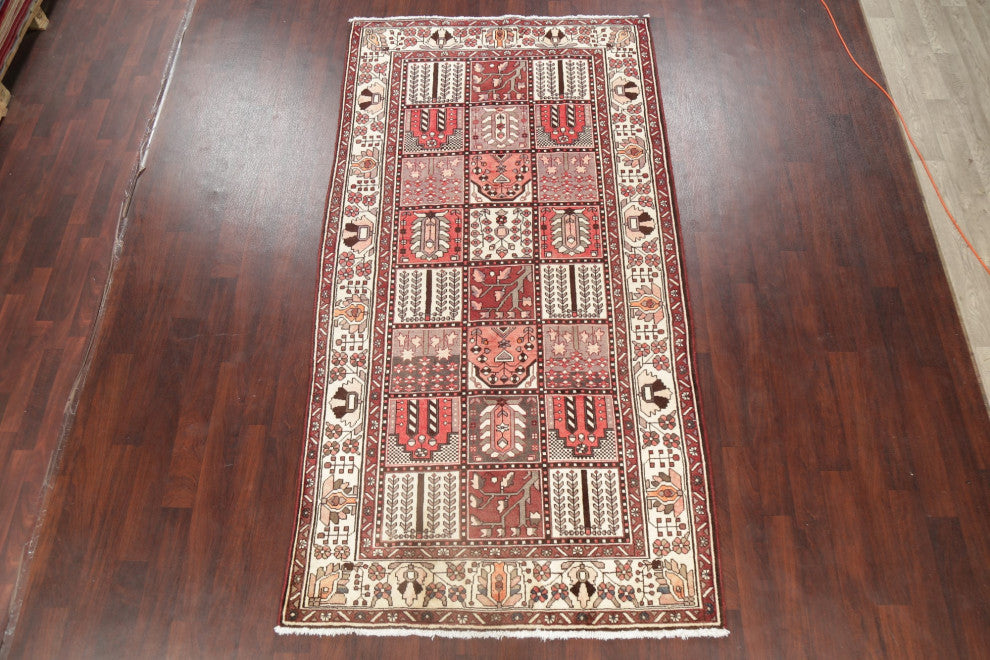 Consigned, Vintage Oriental Faded Traditional Handmade Persian Area Rug, 5x10