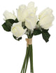 Set Of 7 Artificial Large Rosebud Stems, Ivory