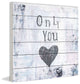 "Only You" Painting Print on White Wood, 24"x24"