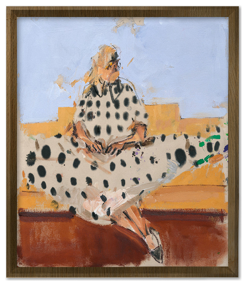 Polka Dot Fine Art Print, Gold, 21"x18"