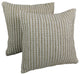 Blazing Needles 20" Woven Look Rope Corded Pillow, White/ Beige, White/ Beige, S