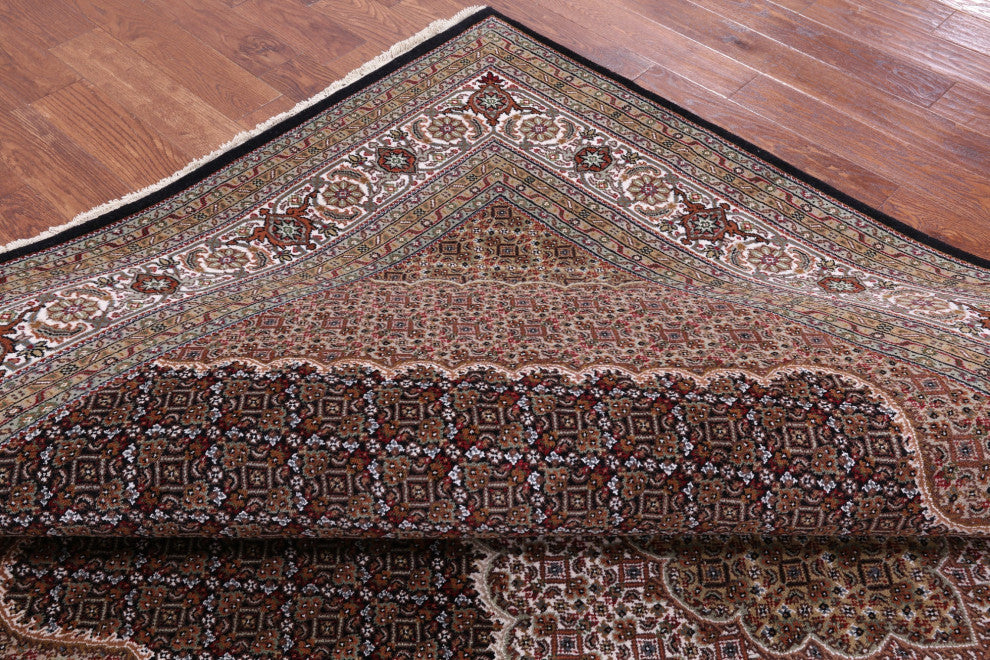 Persian Tabriz Handmade Wool & Silk Rug 8' 11" X 12' 2" - Q13004