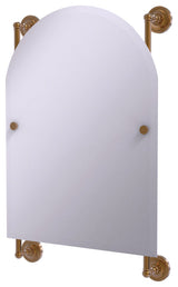 Prestige Regal Arched Top Frameless Rail Mounted Mirror, Brushed Bronze
