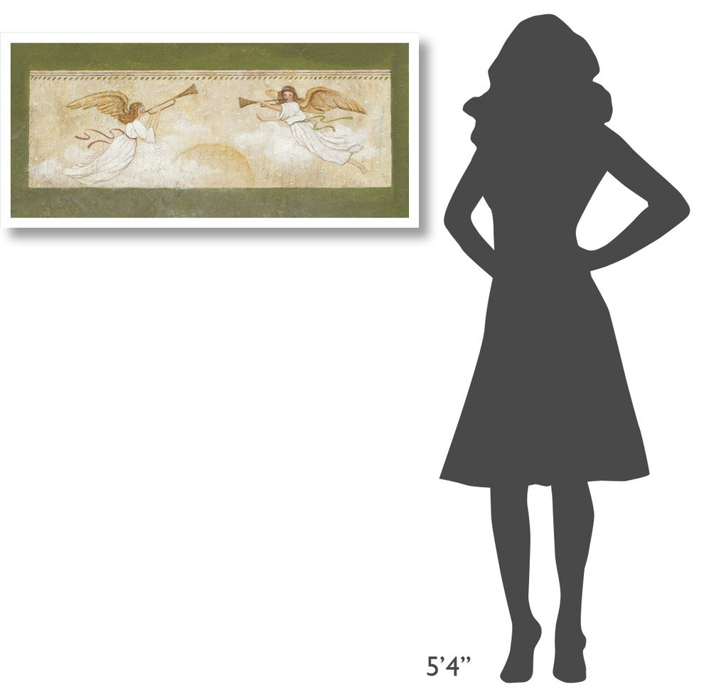 "Holiday Angels" Digital Paper Print by David Carter Brown, 42"x20"