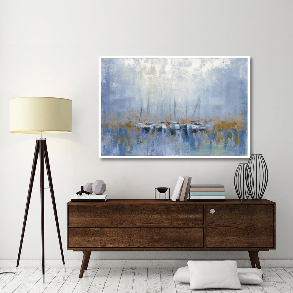 "Boats in the Harbor I" Digital Paper Print by Silvia Vassileva, 62"x42"