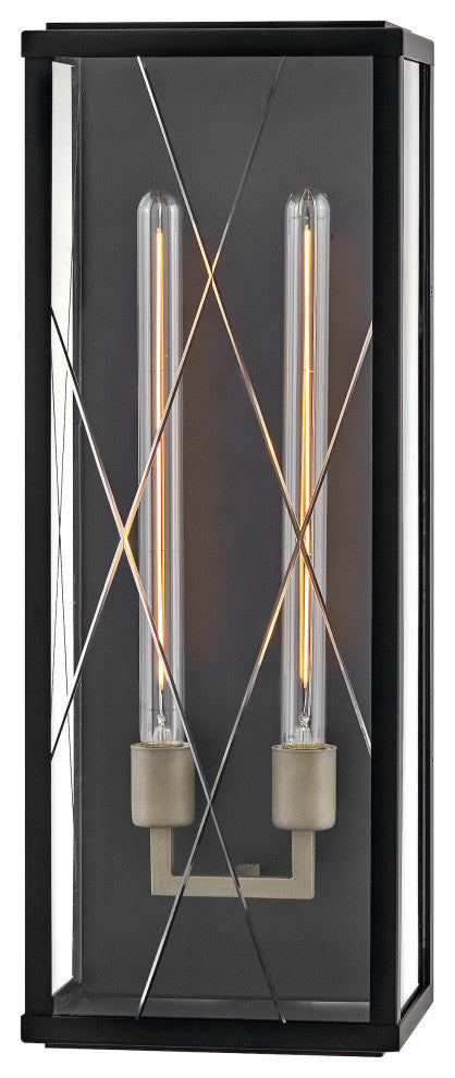 Hinkley Monte Large Wall Mount Lantern, Black