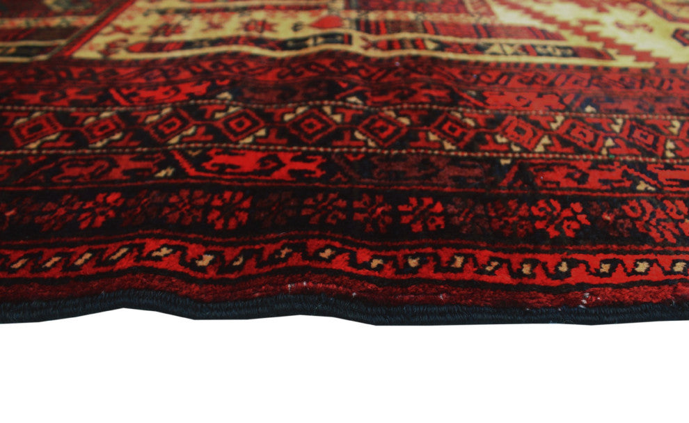 Semi Antique Nurmukh Red Rug, 3'4x5'5