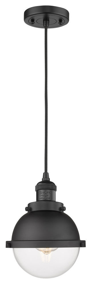 Innovations 201C-BK-HFS-62-BK-LED Hampden 1 Light Mini Pendant, Matte Black