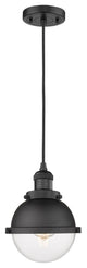 Innovations 201C-BK-HFS-62-BK-LED Hampden 1 Light Mini Pendant, Matte Black