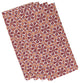 Water Mosaic, Geometric Print Napkin, Set of 4, Purple