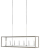 Moffet Street Long 7-Light Island Pendant, Washed Pine