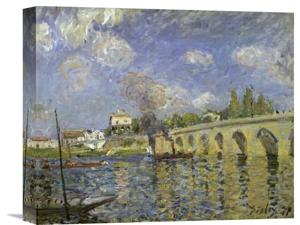 "The Bridge" Stretched Canvas Giclee by Alfred Sisley, 16"x13"
