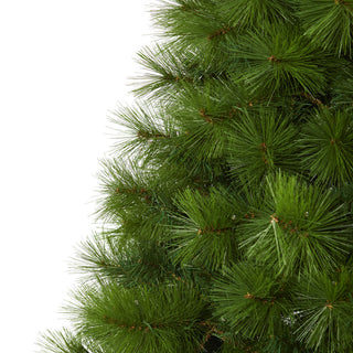 6' Green Scotch Pine Artificial Christmas Tree With 300 Clear LED Lights