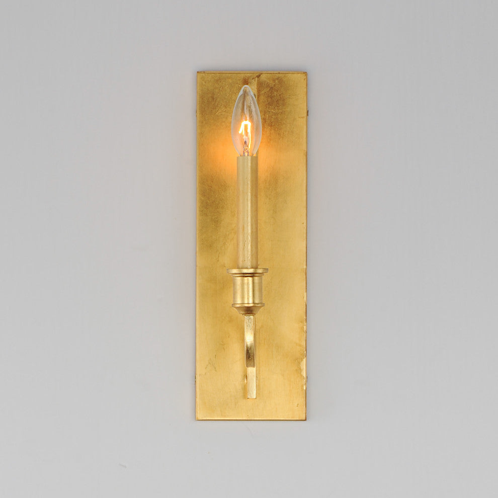 Maxim 12781 Normandy 15" Tall Wall Sconce - Gold Leaf