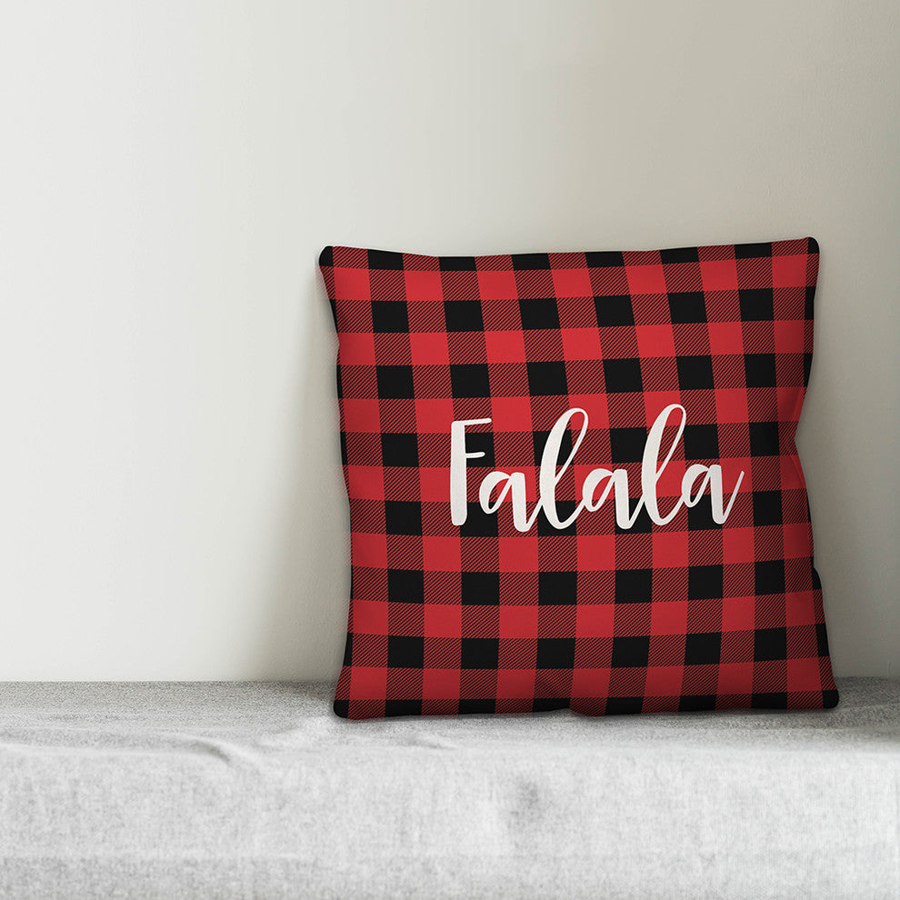 Falala, Buffalo Check Plaid 18x18 Throw Pillow