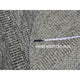 Gentle Gray Grass Design Organic Undyed Wool Hand Knotted Round Rug 4'10"x4'10"