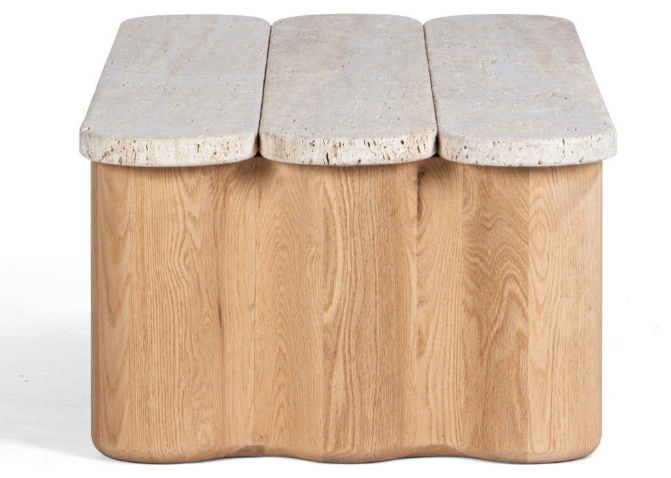 Plank Travertine Oak Coffee Table