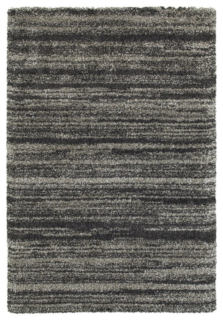 Hartley Shadow Stripes Gray and Charcoal Area Rug, 5'3"x7'6"