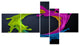 Colorful Splash Round, Abstract Canvas Art Print, 60"x32", 5 panels