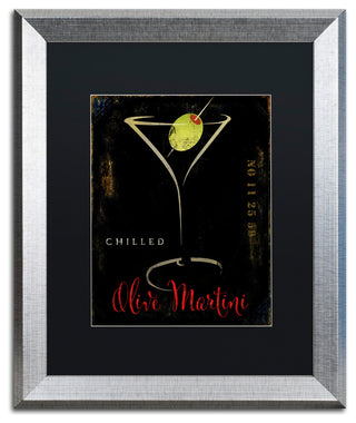 Color Bakery 'Olive Martini II', Silver Frame, Black Mat, 16x20