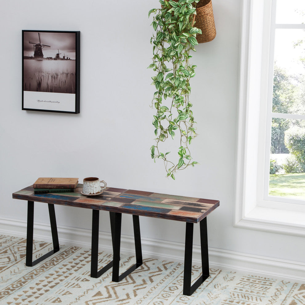 Reclaimed Wood End Table, Multi, 13" X 22" X 20"