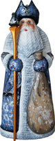 Ornamental Santa Wood Carved Blue