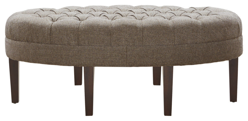 Madison Park Martin Surfboard Tufted Ottoman, Brown Multi