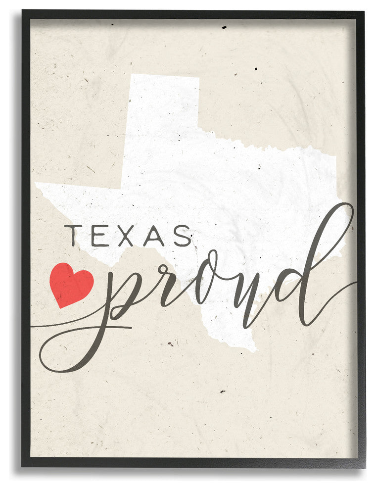 Texas Proud, 11x14, Framed Giclee Texturized Art