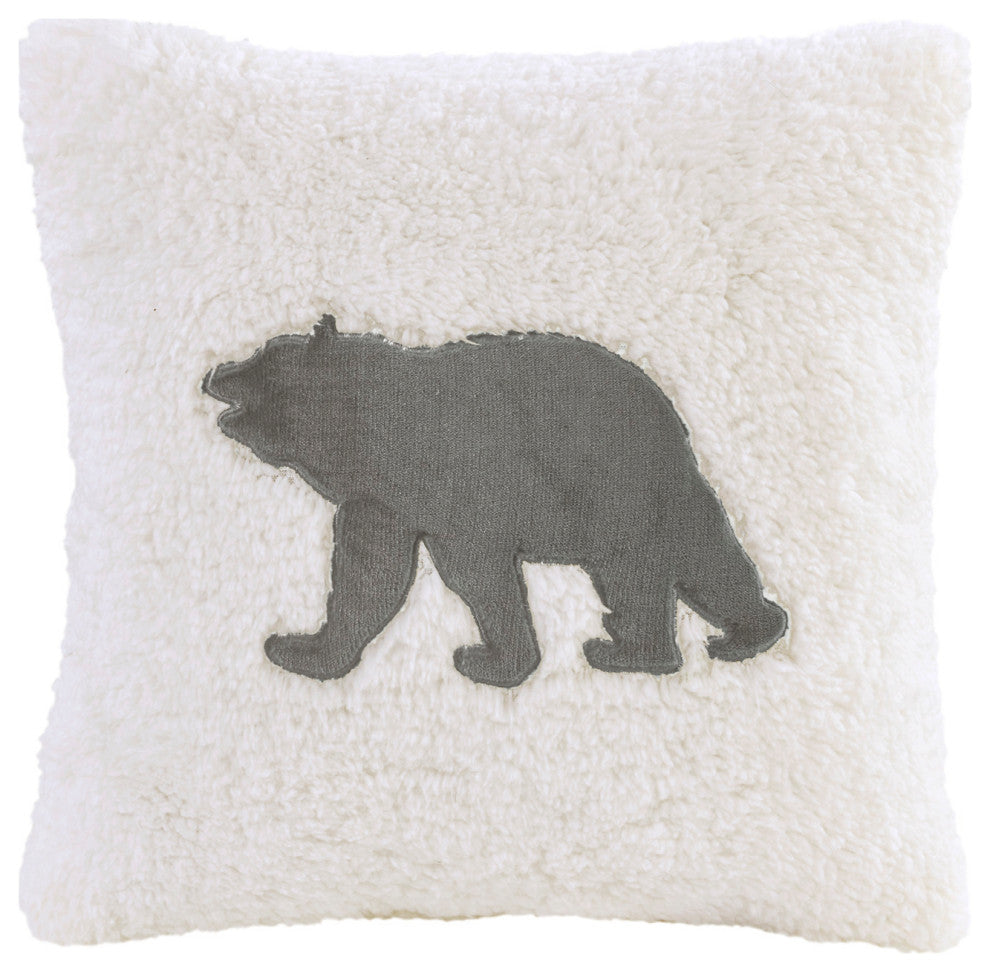 Woolrich Alton Plush to Sherpa Winter Comforter Set, Grey, King