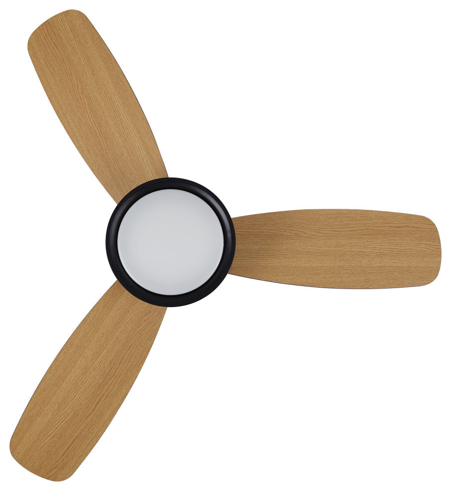 Lucci Air Flusso 52" Light With Remote Ceiling Fan, Black