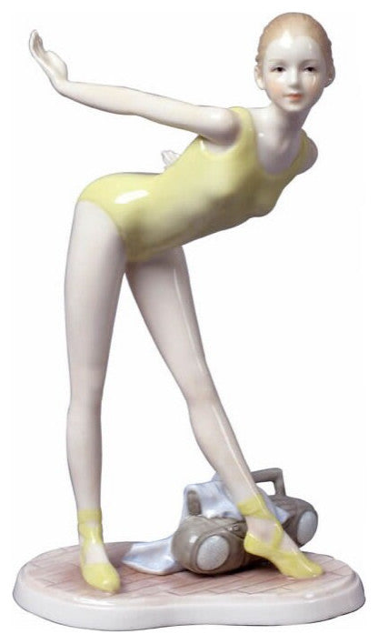 Just Warming Up - Porcelain Ballerina Sculpture - Statue - Figurine