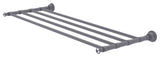 Carolina Crystal 30" Towel Shelf, Matte Gray