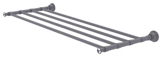 Carolina Crystal 30" Towel Shelf, Matte Gray