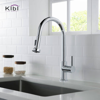 Casa Single Handle Pull Down Faucet, Chrome, W/ Soap Dispenser