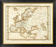 "Karte Von Europa, 1837" Framed Canvas Giclee by Heinrich Berghaus, 34x29"