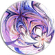 Blue And Pink Flower Pattern, Floral Digital Art Disc Metal Art, 11"