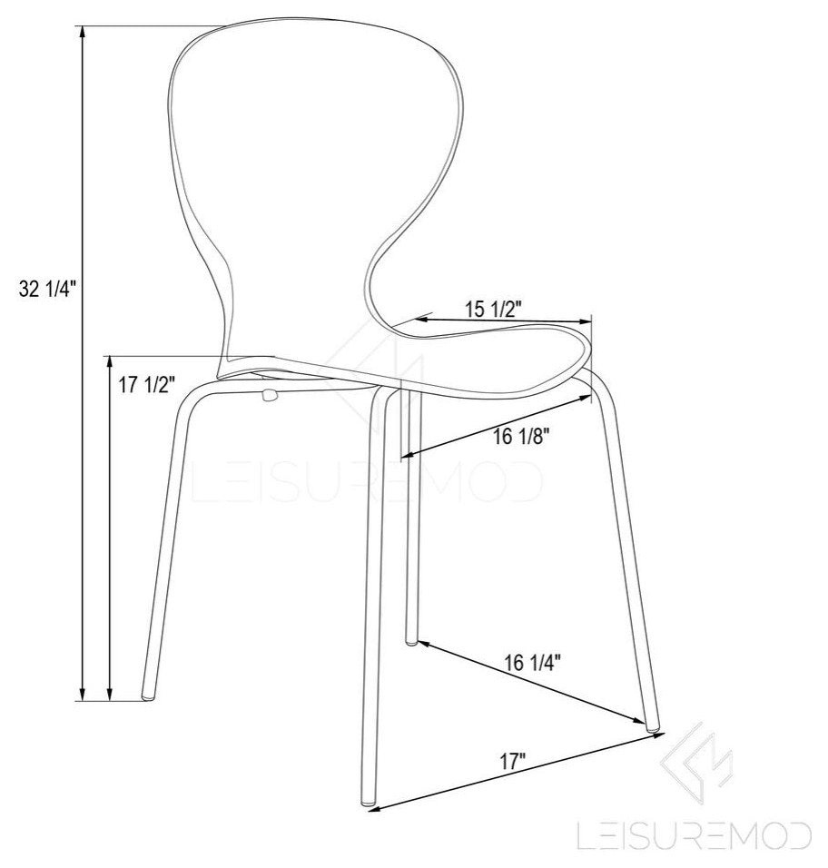 LeisureMod Modern Oyster Transparent Side Chair Transparent Black