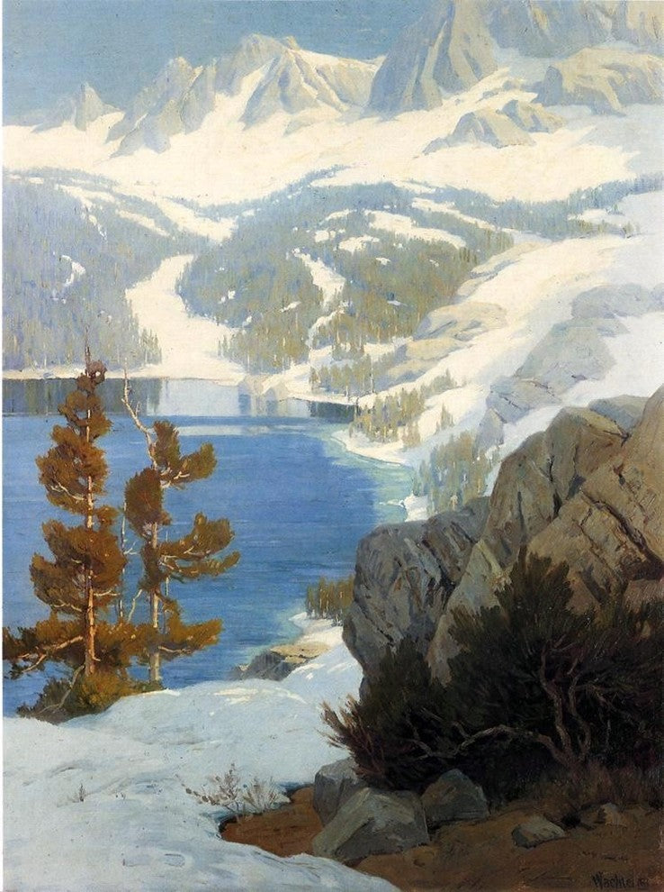 Elmer Wachtel Lake George Sierra Nevada, Gallery Wrapped Canvas, 21"x28"