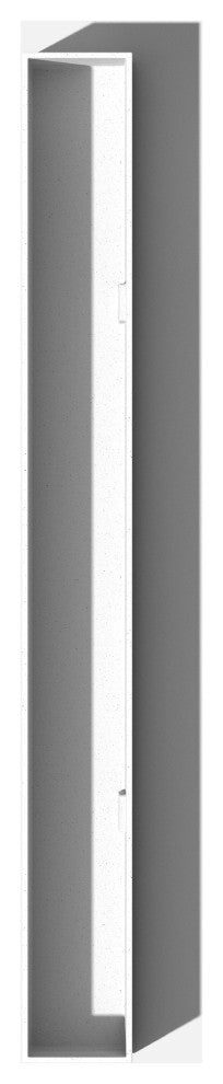 GEO Series Plastic Planter, White, Trough, 2 Pack