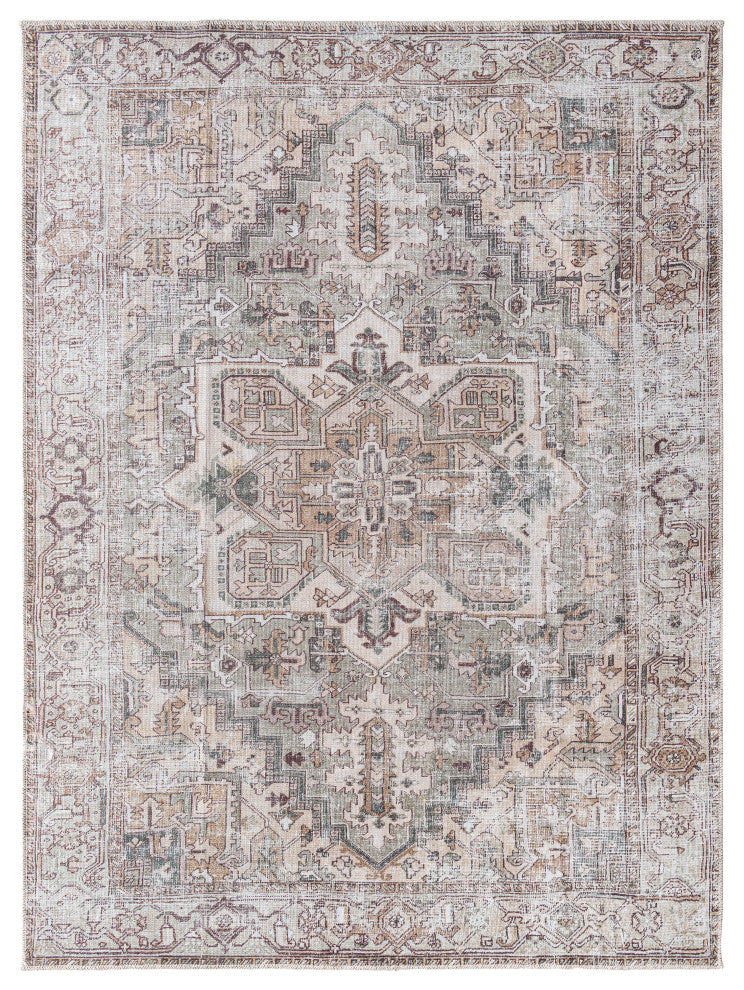 Surya Embrace EMA-2308 Machine Woven Area Rug, Light Beige, 2' x 2'11"