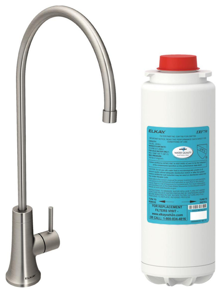 Elkay Avado Single Lever Filtered Beverage, Lustrous Steel