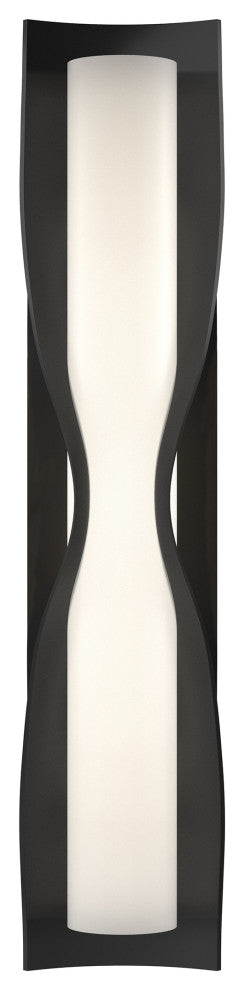 Dune Large Sconce, Black Finish, Opal Glass