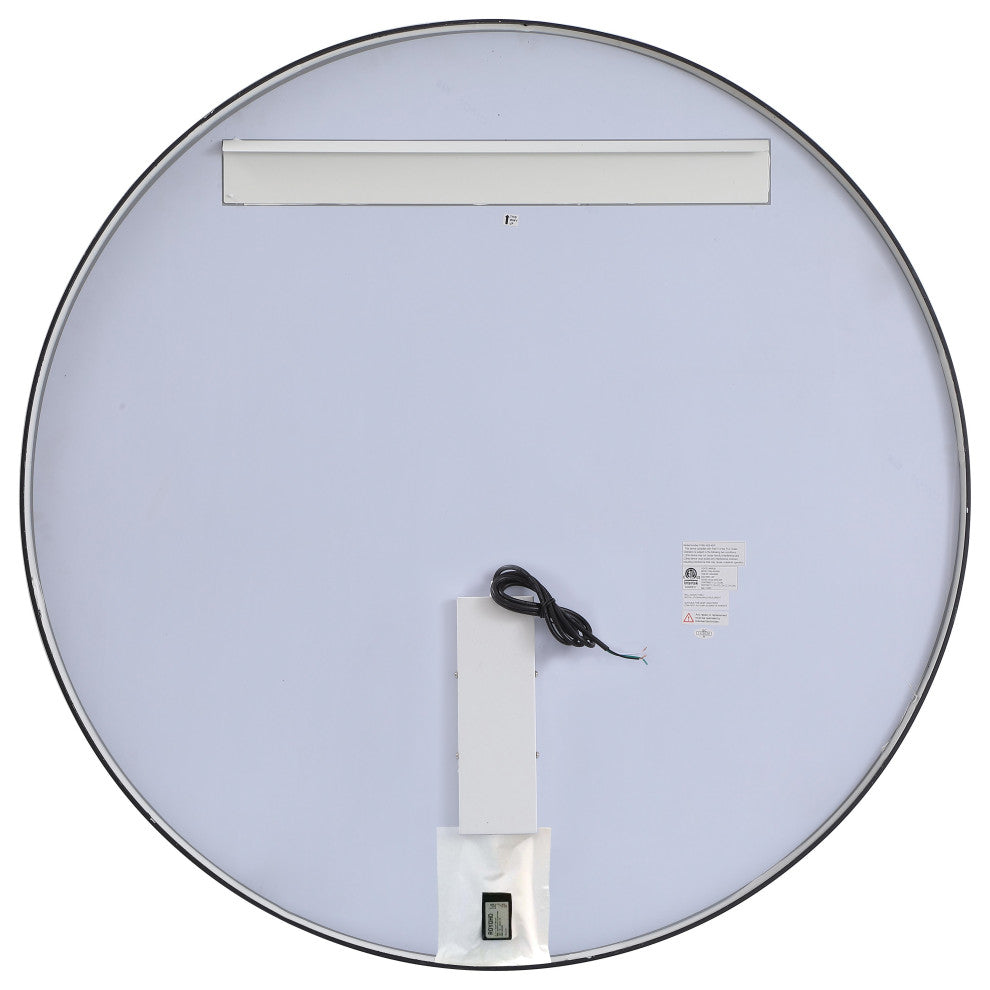 Modern Black Led Mirror, 48"