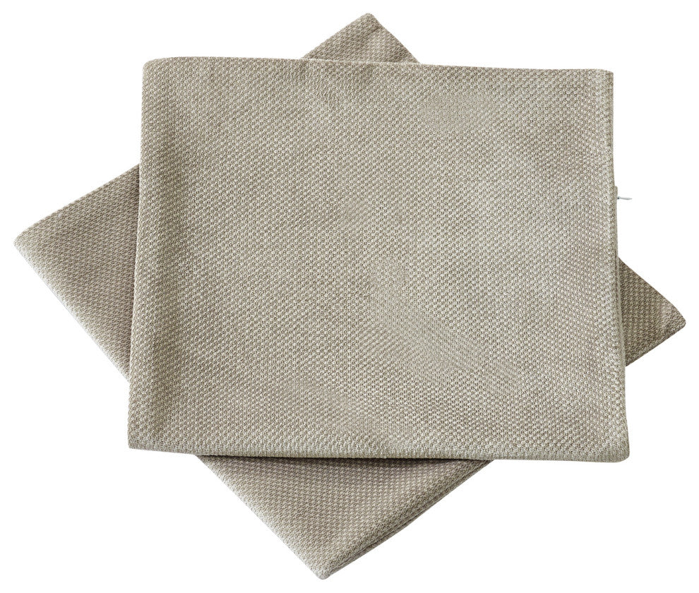 Milliken Plush Pillow Shell 2 Piece Set, Simply Taupe, 14" X 26"