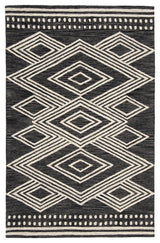 Safavieh Micro-Loop Collection MLP156 Rug, Charcoal/Ivory, 5' X 8'