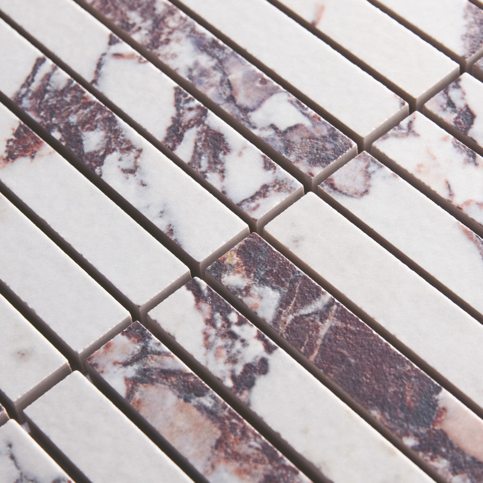 Touche Brick Stacked Rubis Porcelain Floor/Wall Tile